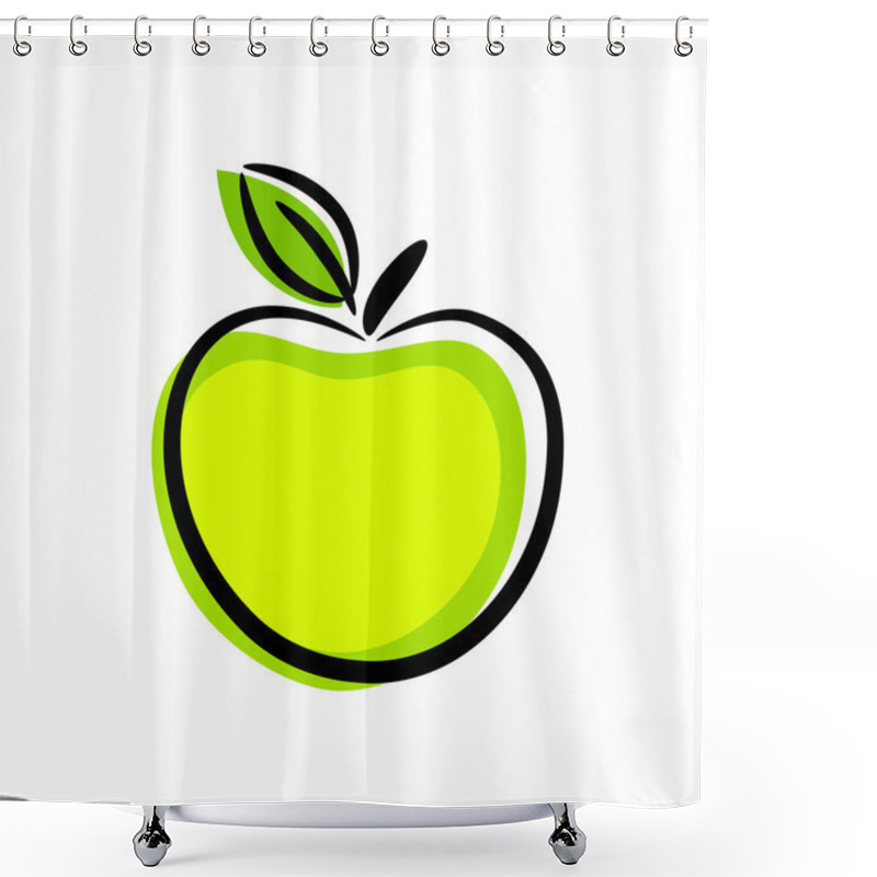 Personality  Green apple shower curtains