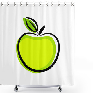 Personality  Green Apple Shower Curtains
