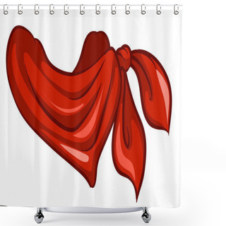 Personality  A Red Scarf Shower Curtains