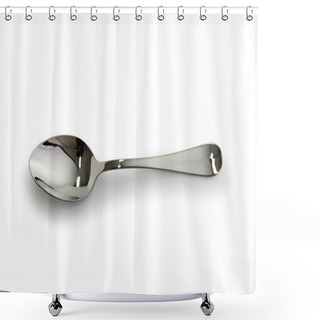 Personality  Silver Tea Spoon Shower Curtains