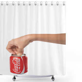Personality  Opening A Can Of Coca Cola Shower Curtains