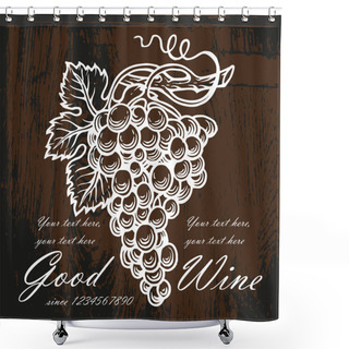 Personality  Wine  Label Design. Shower Curtains