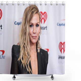 Personality  Jennie Garth Poses In The Press Room At The 2022 IHeartRadio Music Festival - Night 1 Held At The T-Mobile Arena On September 23, 2022 In Las Vegas, Nevada, United States. Shower Curtains