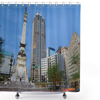 Personality  Monument Circle, Indianapolis, Indiana Shower Curtains