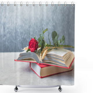 Personality  Sant Jordi, The Catalan Name For Saint George Day, When It Is Tradition To Give Red Roses And Books In Catalonia, Spain Shower Curtains