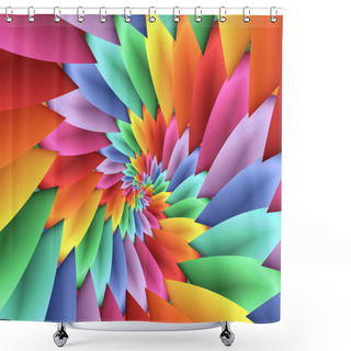 Personality  Psychedelic Rainbow Spiral Texture Background Shower Curtains