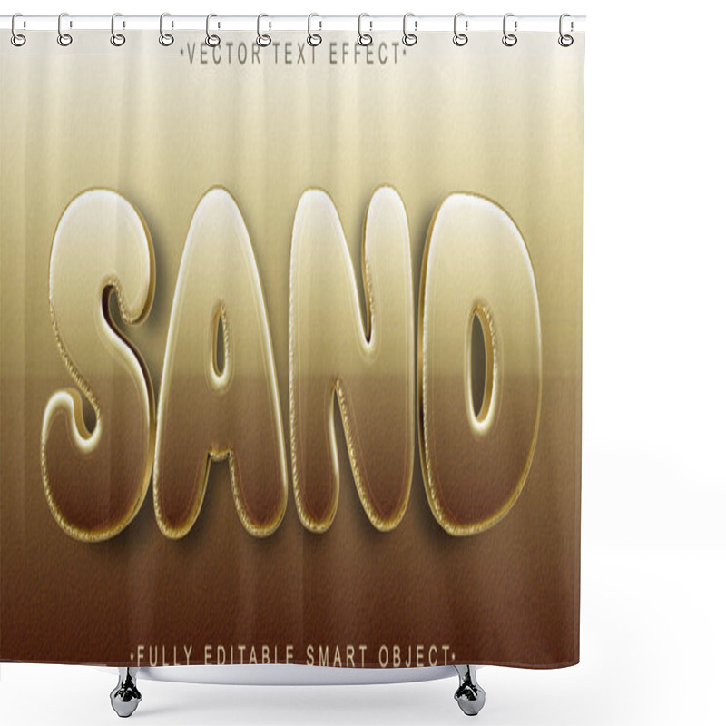 Personality  Cartoon Desert Sand Vector Fully Editable Smart Object Text Effe shower curtains
