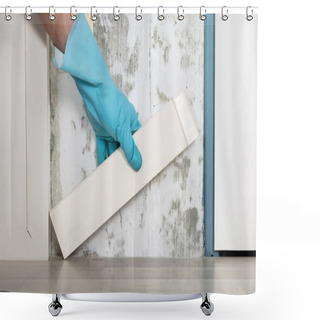 Personality  Hand Holding Tile Shower Curtains