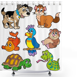 Personality  Pet Cartoons Collection Shower Curtains