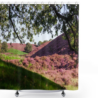 Personality  National Nature Reserve With Moorland, Hills And Solitary Trees Shower Curtains