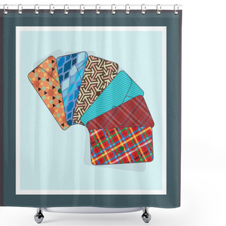 Personality  Woman Bags,  Vector Illustration  Shower Curtains