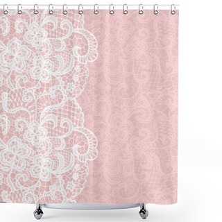 Personality  Elegant Doily On Lace Gentle Background. Shower Curtains