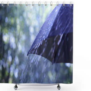 Personality  Rain On Umbrella Shower Curtains