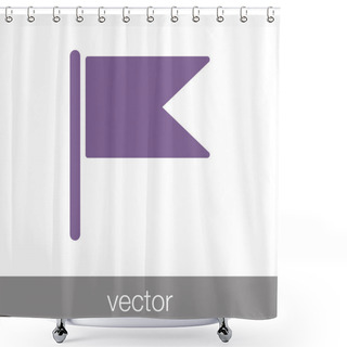 Personality  Flag Simple Icon Shower Curtains