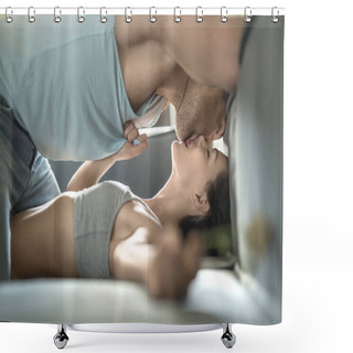 Personality  Sexy Couple On Sofa Shower Curtains