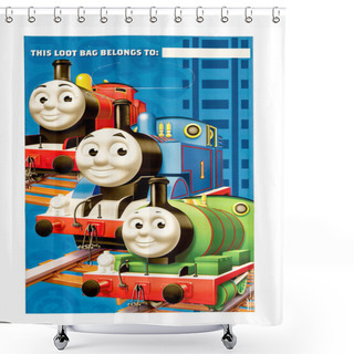 Personality  Loot Bag Of Thomas Train Shower Curtains