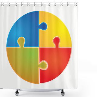 Personality  Puzzle Piece Infographics Shower Curtains