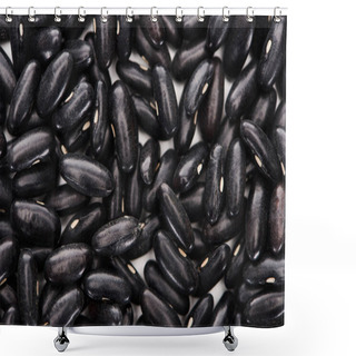 Personality  Close Up View Of Organic Small Black Beans Shower Curtains