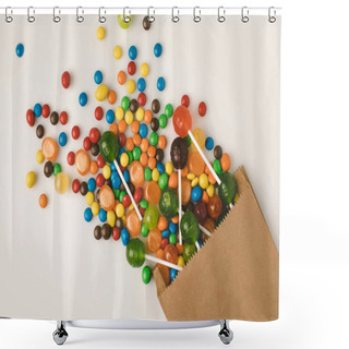 Personality  Colorful Halloween Candies Shower Curtains
