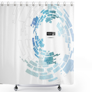 Personality  Abstract Blue Background. Shower Curtains