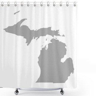 Personality  Map Of Michigan Shower Curtains
