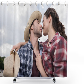 Personality  Young Affectionate Cowboy Style Couple Shower Curtains