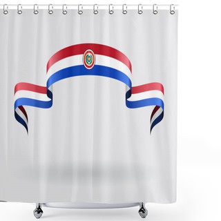 Personality  Paraguayan Flag Background. Vector Illustration. Shower Curtains