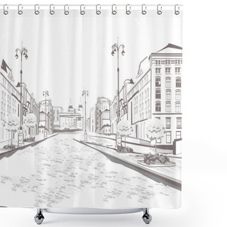 Personality  Series Of Streets In The Old City Shower Curtains