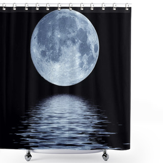 Personality  Full Moon Over Water Shower Curtains