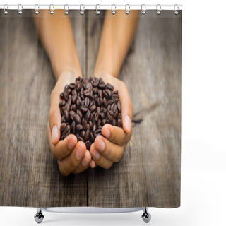 Personality  Coffee Beans Shower Curtains