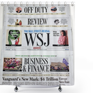 Personality  The Wall Street Journal Newspaper Shower Curtains