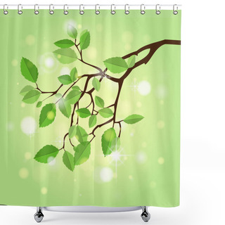 Personality  Summer Branch,  Vector Illustration   Shower Curtains
