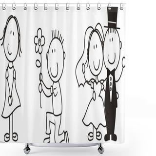 Personality  Funny Wedding Invitation Shower Curtains