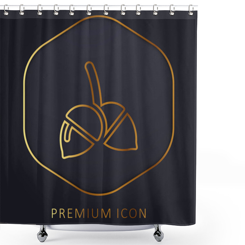 Personality  Acorn golden line premium logo or icon shower curtains