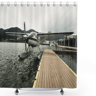 Personality  Seaplane At Dock In Juneau, Alaska Shower Curtains