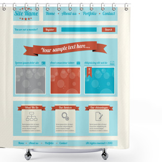Personality  Vintage-retro Styled Website Template Shower Curtains