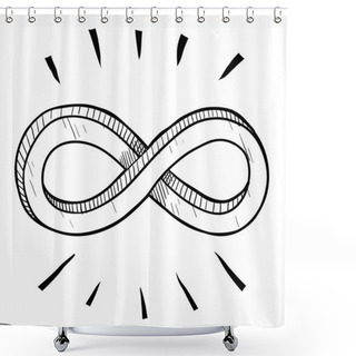 Personality  Infinity Symbol Sketch Shower Curtains