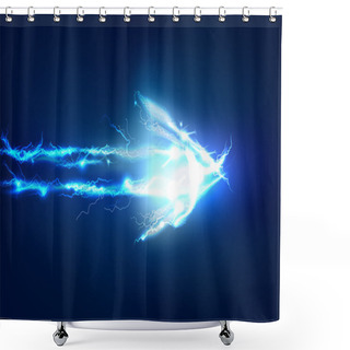 Personality  Arrow, Abstract Background Made Of Electric Lighting Effect Shower Curtains