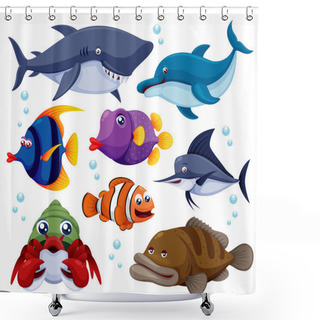 Personality  Sea Animals Shower Curtains