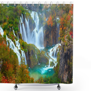 Personality  The Waterfalls Of Plitvice National Park Shower Curtains