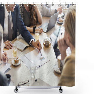 Personality  Business Team Have Meeting    Shower Curtains