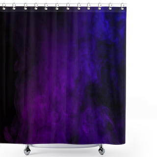 Personality  Abstract Black Background With Purple Smoke   Shower Curtains