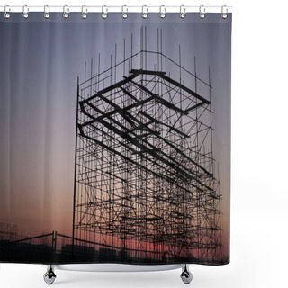 Personality  Construction Site Shower Curtains