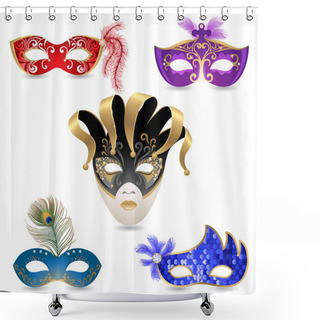 Personality  Carnival Masks  Shower Curtains