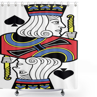 Personality  Stylized Jack Of Spades No Card Shower Curtains