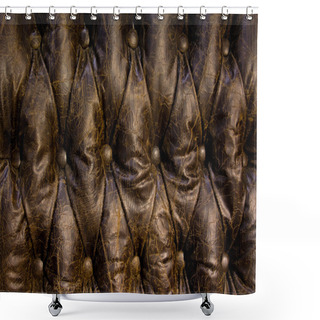 Personality  Buttoned Leater Pattern Shower Curtains