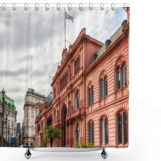 Personality  Casa Rosada On Plaza De Mayo In Buenos Aires. Shower Curtains