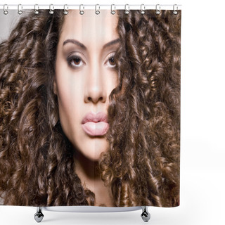Personality  Beautiful Model Shower Curtains