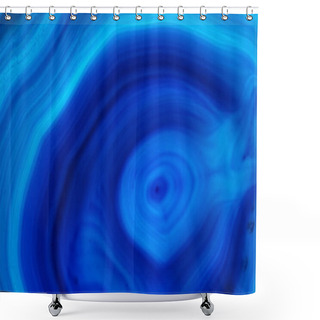Personality  Abstract Background - Blue Agate Mineral Cross Section Shower Curtains