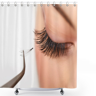 Personality  Woman Eye With Long Eyelashes Shower Curtains